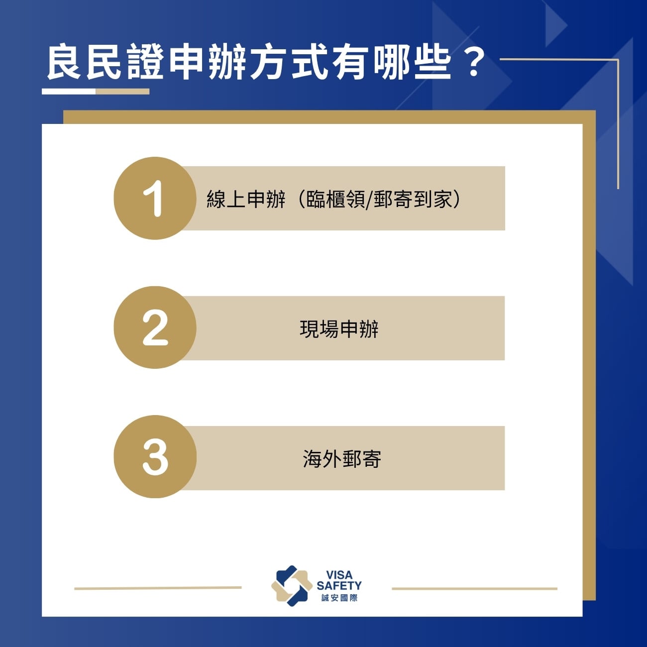 良民證完整指南:警察刑事紀錄證明申辦管道、流程、文件及費用總整理(移民、留學、出國必備) 1 良民證申辦方式有哪些?
